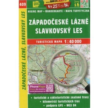 Západočeské lázně Slavkovský les turistická mapa 1:40 000