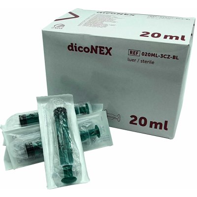 dicoNEX jednorázová stříkačka 3-dílná 20 ml luer lock sterilní – Zboží Mobilmania