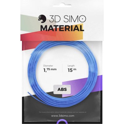 3Dsimo Sada vláken pro 3D tiskárny 3D Simo -ABS-1, ABS plast, 1.75 mm, 120 g, modrá, zelená, žlutá