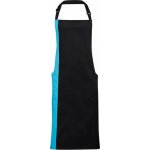 Premier Workwear Klasická zástěra s laclem s kontrastně zbarveným bočním dílem černá modrá azurová 72x86cm PW162 – Hledejceny.cz