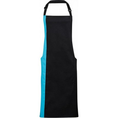 Premier Workwear Klasická zástěra s laclem s kontrastně zbarveným bočním dílem černá modrá azurová 72x86cm PW162 – Hledejceny.cz