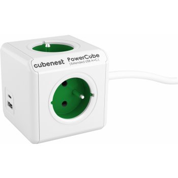 Cubenest PowerCube Extended USB A+C PD 20 W Green 6974699970996