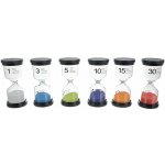 Kruzzel 25676 Sada přesýpacích hodin 6 ks, 3, 5, 10, 15 a 30 minut – Sleviste.cz