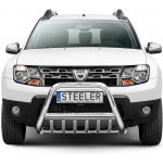 STEELER, Ochranný přední rám se zuby nerez s EC homologací, Dacia Duster I, 2010-2018