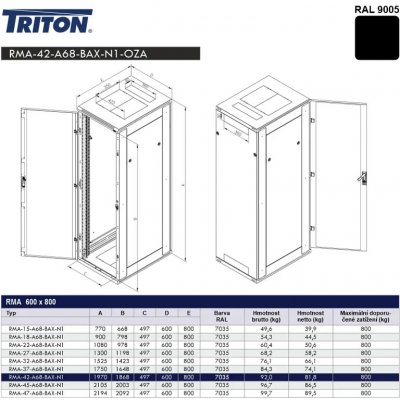 Triton 42U RMA-42-A68-BAX-N1-OZA – Sleviste.cz