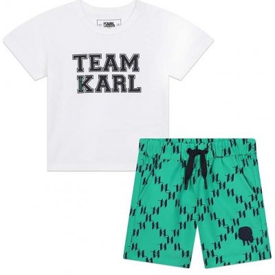 Karl Lagerfeld Dětský koupací set kraťasy a tričko bílá barva Z30131.71.81 – Zboží Mobilmania