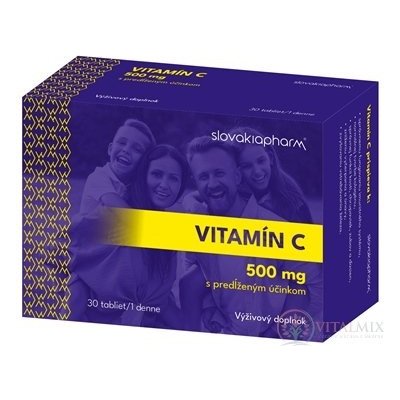 Slovakiapharm VITAMIN C 500 mg long effect tablet 30 kapslí – Hledejceny.cz