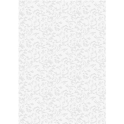 Ozdobný embosovaný papír bílý A4 – Zboží Dáma