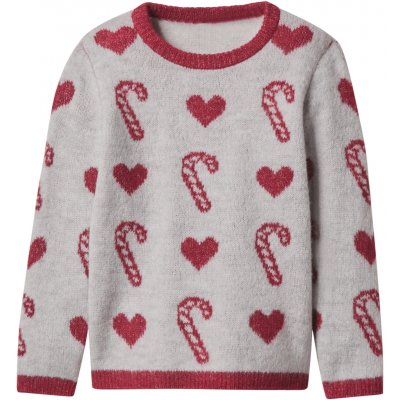 Lupilu dívčí vánoční pletený svetr světle šedá – Zboží Dáma