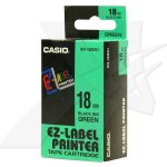 Páska do tiskárny štítků Casio XR-18GN1 18mm, černý tisk/zelený podklad – Hledejceny.cz