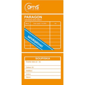 Optys 1089 Obchodní paragon 2x 50listů propisující