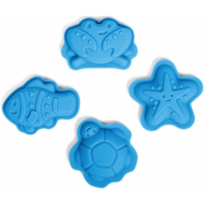 Bigjigs Toys Silikonové formičky modré Ocean – Zboží Mobilmania