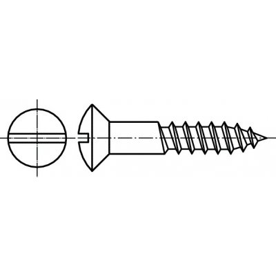 PROFISTYL DIN 95 vrut do dřeva s čočkovou hlavou a průběžnou drážkou mosaz MS Varianta: DIN 95 vrut čočková hlava MS mosaz 3,5x16 – Hledejceny.cz