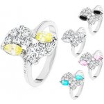 Šperky eshop ocelový prsten s ozdobnými výřezy a zirkonem HH17.14 Aqua modrá – Hledejceny.cz