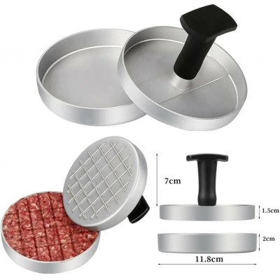 Hliníkový lis na hamburgery 11,8cm 54425 – Sleviste.cz