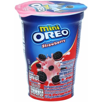 Oreo Mini sušenky s jahodovou příchutí v kelímku 61,3 g