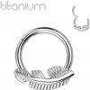 Piercing Šperky4U segment kruh helix cartilage tragus septum piercing titan TIT1224-1208