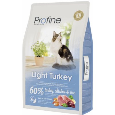 Profine Cat Light krmivo bez lepku pro regulaci váhy u koček s krůtou kuřetem a rýží 12 kg