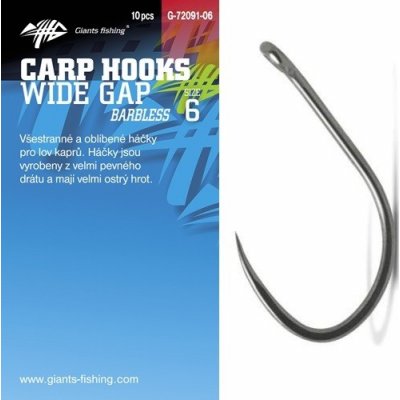 Giants Fishing Carp Hooks Wide Gape Bez Protihrotu vel.2 10ks