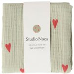 Studio Noos Swaddle zavinovačka Print Medium Green Hearts – Hledejceny.cz