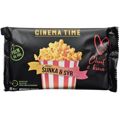 Cinema Time Mikrovlnný popcorn Premium šunka a sýr 90 g – Sleviste.cz