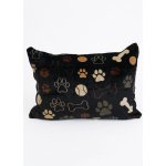 MKLuzkoviny.cz mikroplyš Exclusive Psí tlapky černé 40 x 60 cm – Zboží Mobilmania