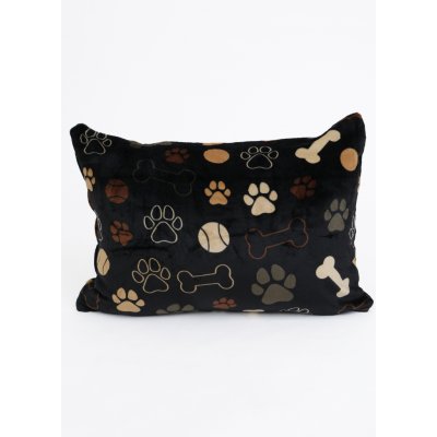 MKLuzkoviny.cz mikroplyš Exclusive Psí tlapky černé 40 x 60 cm – Zboží Mobilmania