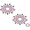 Erotický šperk Lepítka GLORIA glittering jewelry black and pink 2 ks