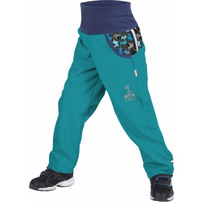 Unuo softshellové kalhoty s fleecem smaragdové + pejsci – Zboží Mobilmania