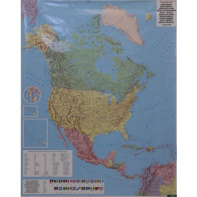 Freytag & Berndt nástěnná mapa Severní Amerika 1:8 mil. - lišta, 97 x 123,5 cm – Zbozi.Blesk.cz