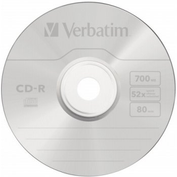 Verbatim CD-R 700MB 52x, Super AZO, spindle, 50ks (43343)