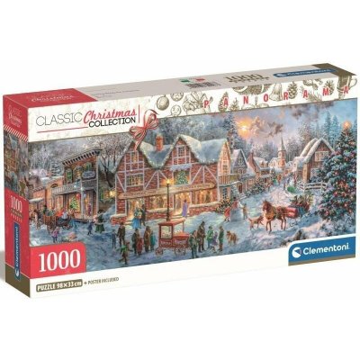 CLEMENTONI Panoramatické Vánoční kolekce Příprava na Vánoce 1000 dílků – Sleviste.cz