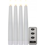 STAR TRADING 4x LED adventní svíčka FLAMME SLIM V.20 cm bílá – Hledejceny.cz