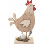 Slepice dřevěná s vajíčkem 10 x 15 x 4 cm na postavení – Hledejceny.cz