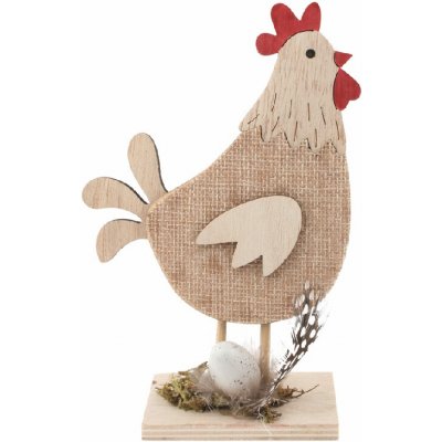 Slepice dřevěná s vajíčkem 10 x 15 x 4 cm na postavení – Hledejceny.cz