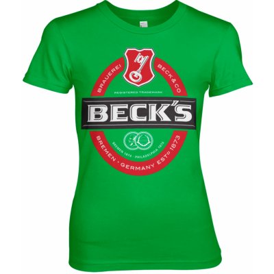 Hybris Girly Tee Becks Beer zelené