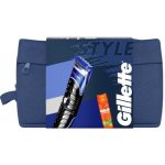 Gillette Style holící strojek + náhradní hlavice + gel 200 ml + taška – Zboží Mobilmania