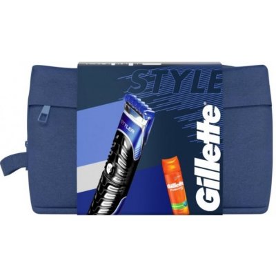 Gillette Style holící strojek + náhradní hlavice + gel 200 ml + taška – Zbozi.Blesk.cz