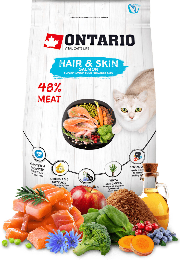 Ontario Cat Fresh Meat Hair & Skin Salmon 0,4 kg