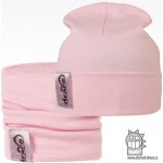 Pastels double set čepice a nákrčníku vzor 01 světle růžová – Zboží Mobilmania