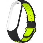 Xiaomi Mi Band 5/6 náhradní náramek s kovovým zapínáním - Sportovní Černozelená MBSCZ-5EF05 – Zboží Živě