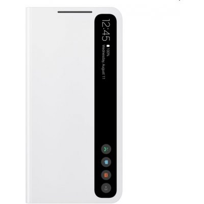 Samsung Clear View Cover Galaxy S21 FE bílá EF-ZG990CWEGEE – Zboží Mobilmania