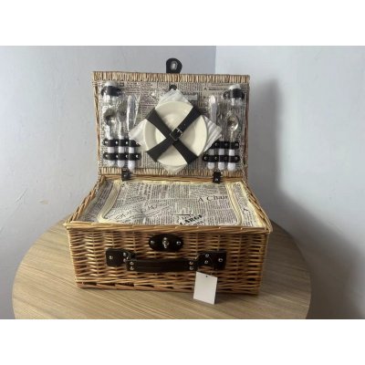 Gelis Piknikový koš pro 4 osoby přírodní anglický vzor – Zboží Mobilmania
