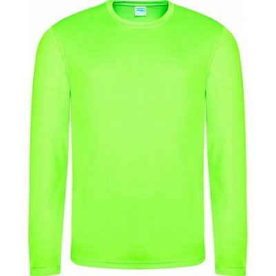 Just Cool Strečové triko na sport s dlouhým rukávem a UV ochranou zelená electric JC002