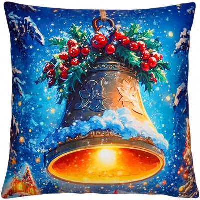 Mybesthome Vánoční CHRISTMAS BELL 40 x 40 cm – Zboží Dáma