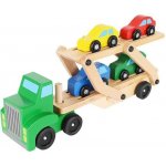 Kruzzel 22698 Dětská dřevěná odtahovka s autíčky – Zboží Dáma