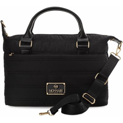 Monnari velká dámská sportovní taška městská prošívaná aktovka shopper bag cestovní příruční zavazadlo černá – Zboží Mobilmania