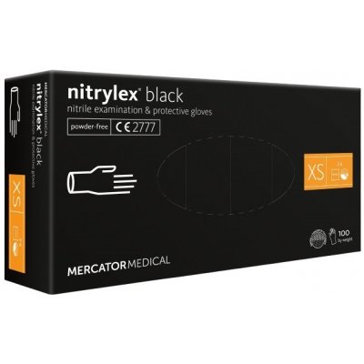 Mercator Medical NITRYLEX nepudrované černé 100 ks