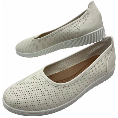 Lathay moda Dámské bílé nadměrné mokasíny – Hledejceny.cz