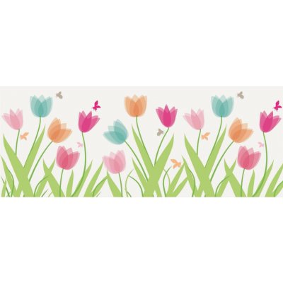 Heyda Okenní páska 7,6 cm x 2 m folie tulipány – Zboží Dáma